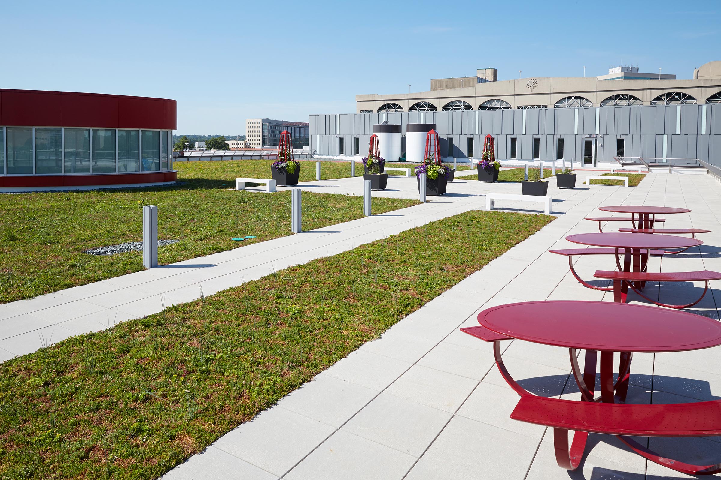 rooftop garden at Cedar Rapids Downtown Public Library